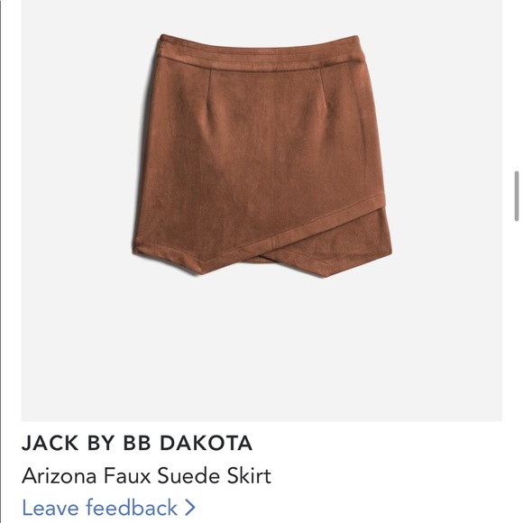 NWOT Jack by BB Dakota Arizona Faux Suede Skirt - Picture 1 of 2
